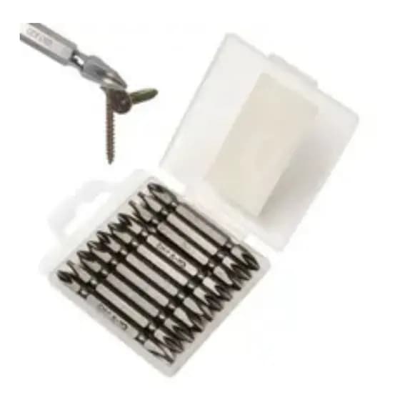 Kit Jogo 10 Pçs Bits Ponta Duplax Philips e Fenda