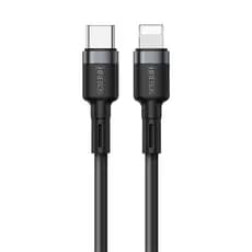 Cabo Tipo-c Turbo 27W 3.1A para iPhone da Hrebos com pontas reforçadas e 1 metro de comprimento