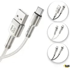 Cabo Hrebos Metal Waves Turbo Tipo-C Para Tipo-C 100w / USB Tipo C 60w / iPhone 27w 1m 2m