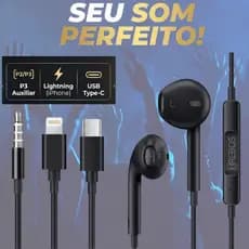 Fone de ouvido com microfone embutido