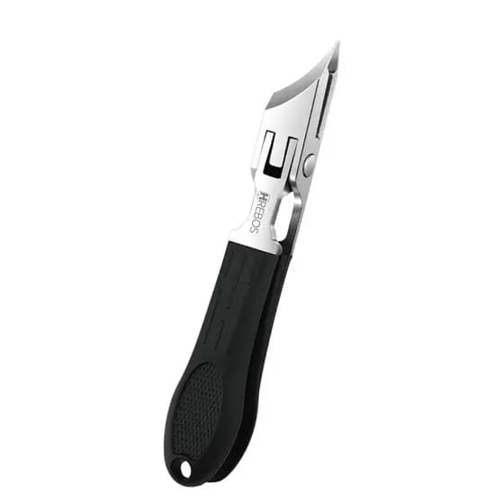 Alicate de Unha Profissional Hrebos SharpLine Aço Inox Preto