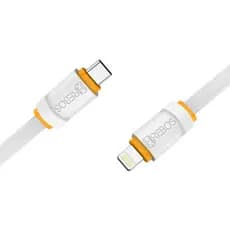 Cabo Turbo Tipo C de 1 e 2 metros compativel com iPhone conector Tipo C e Lightning turbo de 3.1A laranja, cinza e verde