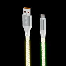 Cabo Luminoso Hrebos CB-508 LED que Acende - Carga Rápida Tipo-C ou iPhone