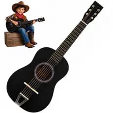 Violão Madeira Infantil Semi Profissional Com Cordas Em Aço Mini Violão Criança Brinquedos Menino