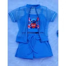 conjunto infantil coletinha transparente moda infantil