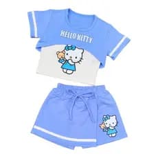 Conjunto Infantil Menina - saia short - moda verao