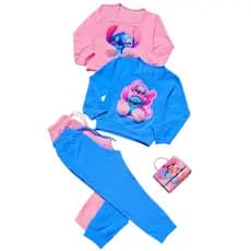 Conjunto Infantil Menina Inverno Stitch Calça e Blusa Roupa Menina
