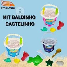 Kit Baldinho Castelinho 7 Peças Balde Infantil Para Praia Criança Menino Menina