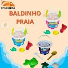 Baldinho de Areia, Castelinho, Balde de Brinquedo, Infantil, Brincar, Praia, Rosa, Azul E Roxo