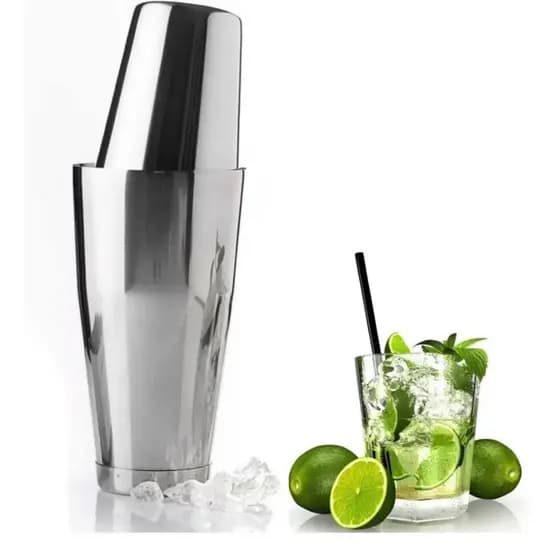 Coqueteleira Boston em Inox 820ml para Barman com Copos de Encaixe Perfeito