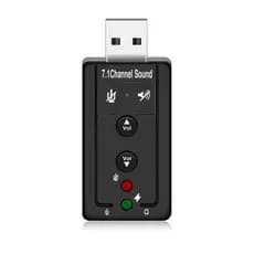Placa De Som Usb 7.1 Adaptador Audio P2 P3 Pc Notebook