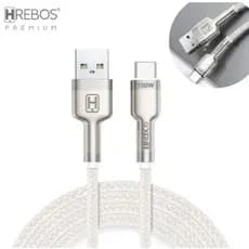 Cabo Tipo C Turbo Original da Hrebos Midnight USB Type-C - envio imediato