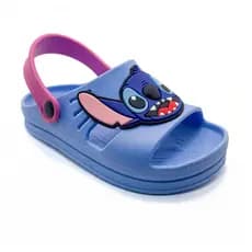 Papete Infantil Rosa Bebê Stitch Feminina - Sandália Conforto com Aplique Lilo