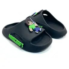 Chinelo Sandália Infantil Menino Masculino Mine Craft Casual Barato para Escola Antiderrapante