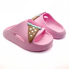 Chinelo Chinelinho Slide Feminino Infantil Menina Sorvete Rosa Bebê - Confortável Fácil de Limpar