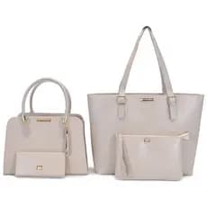 Kit Bolsa Feminina Grande Sacola Shopper Casual + Bolsa Feminina Tote Casual + Necessaire + Carteira