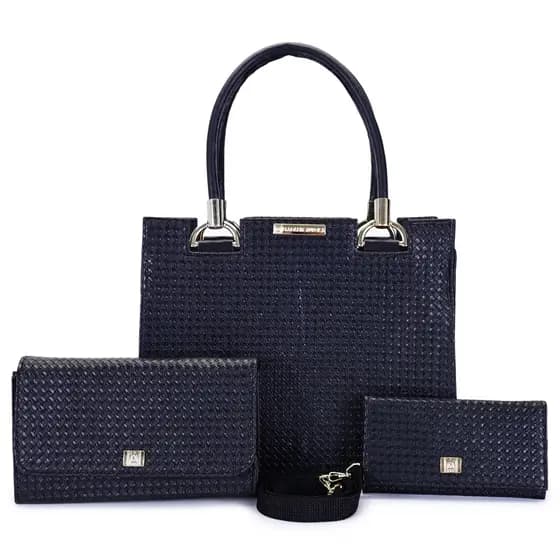 Bolsa Feminina Kit 3 Peças Premium Castelo Casual  + Bolsa Balada Transversal + Carteira