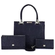 Bolsa Feminina Kit 3 Peças Premium Castelo Casual  + Bolsa Balada Transversal + Carteira
