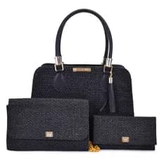 Bolsa Feminina Executiva Kit Tote Pasta De Ombro + Bolsa Festa Executiva + Carteira Feminina