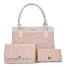 Bolsa Feminina Satchel Pasta Tote + Bolsa Balada Executiva + Carteira Feminina
