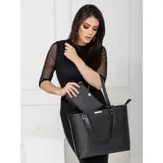 Bolsa Feminina Shopper Angike Grande Sacola de Ombro + Necessaire Feminina