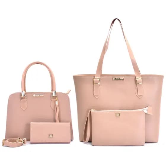 Kit Bolsa Feminina Sacola Shopper Angike + Bolsa Tote Casual Angike + Necessaire + Carteira 4 Itens