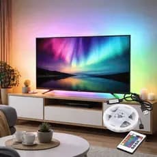 Fita LED USB RGB 5V 2m 3m 5m com Controle Remoto para Quarto Sala Decoração