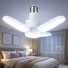 Lâmpada LED Dobrável E27 28W Bivolt Branco frio ou quente Hastes Ajustáveis (Ajuste de Ângulo)