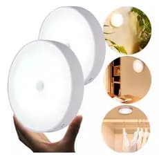 KIT 2 Lâmpada Led Sem fio com Sensor de Presença Luminária recarregável