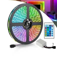 Fita de LED 3528 / 2835 RGB Multicolorida 300 LED 5M COM Controle Remoto e Fonte Decoração Casa