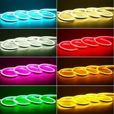 Fita Led Neon Mangueira multicolorido Flexível 5 Metros, IP65, resistente, Com ou Sem Fonte