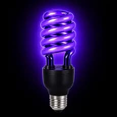 Lâmpada Luz Negra UV E27 40W Espiral Para Festa Neon