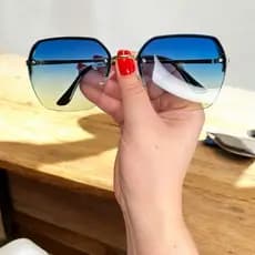 Óculos de Sol Azul com proteçao UV400 + Flanela e estojo