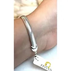 Pulseira Serpente Folheada a Prata 925 – Brilho e Sofisticação no Seu Pulso