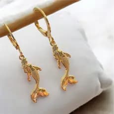 Brinco de Sereia Banhado a Ouro 18K