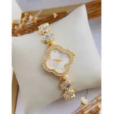 Relógio Feminino Luxo Dourado com Pedras – Elegância e Sofisticação