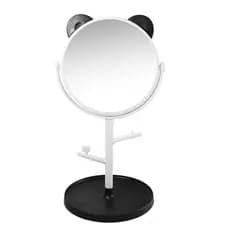 Espelho de Mesa Redondo com Base Porta Joias Panda