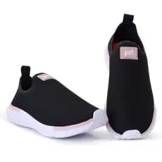 Tênis Meia Preto Feminino Slip-On Confortável - Perfeito para Esporte, Lazer e Uso Diário