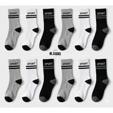 Kit 24 Pares de Meias Masculina Cano Longo Alto Confortável