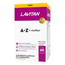 Lavitan A-z Mulher Suplemento 60 Comprimidos Sabor Sem Sabor