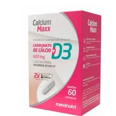 Calcium Maxx- D3 - Cálcio 500mg + D3 2.000UI c/60 cap
