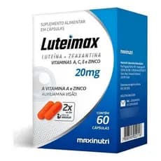 Luteimax Luteína & Zeaxantina Zinco + Vit A, C, E  Maxinutri Sabor Sem Sabor