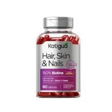 Hair Skin Nails Biotina Dose Máxima 60 Cápsulas Katigua