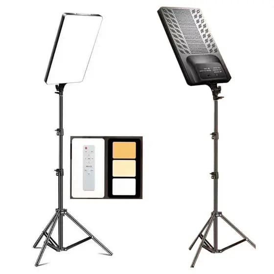 Ring Light Iluminador Led Retangular 18 Polegadas Profissional Foto Celular Tripé de 2m