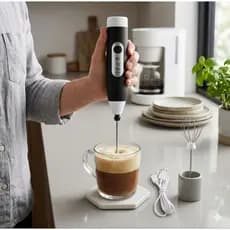 Mini Mixer Elétrico Recarregável Multiuso para Bebidas e Ovo