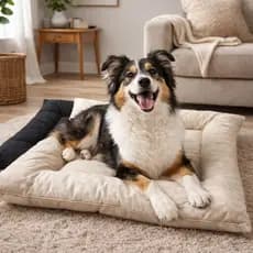 Cama Pet Animais Para Cachorro Ou Gato Premium 62cm X 55 Cm Colchonete Pet Dois Lados Preto/Colorido