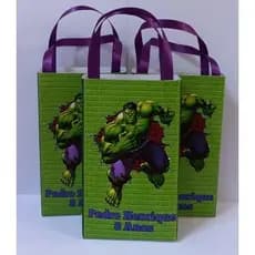 15 Sacolinha Surpresa Personalizada Tema Hulk