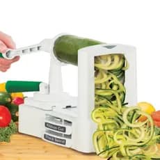 Cortador de Legumes Espiral - Fatiador Ralador 3 Lâminas - Veggetti Pro Spiralizer