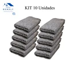 Kit 10 Cobertores Manta Casal Doação Popular Grosso 2,10m x 1,50m Cobertor Sorriso