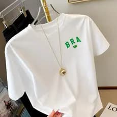 Camiseta Brasil Estampada Feminina T-shirt 100% Algodão Casual Várias Estampas Copa do Mundo